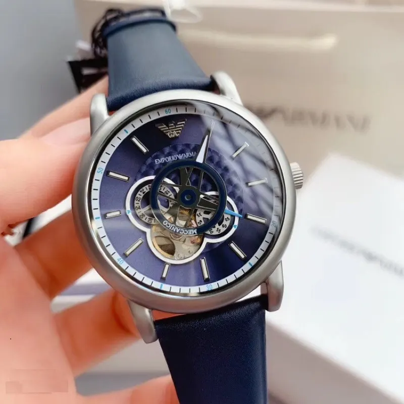 Emporio Armani Luigi Automatic Blue Dial Men's Watch- AR60011